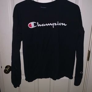 Black Champion Long Sleeve- Champion